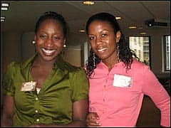 Two young women who are a part of Big Sister Boston's Young Professionals Board
