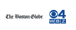 The Boston Globe and WBZ Logos