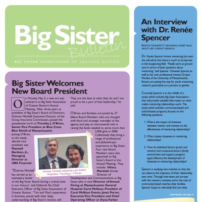 big sister bulletin spring 2008 edition