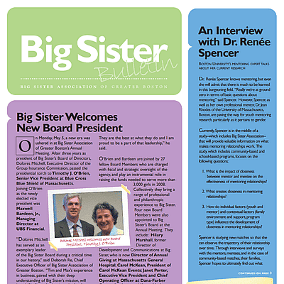 big sister bulletin news letter spring issue