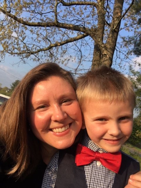 Andria and her son