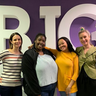 group of young women celebrating big sister boston blast